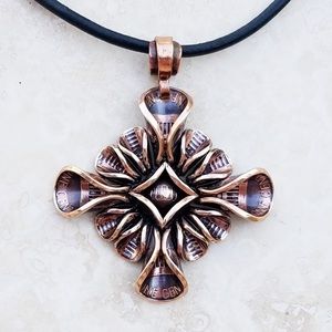 Recycled Copper Penny Handmade Petal Starburst